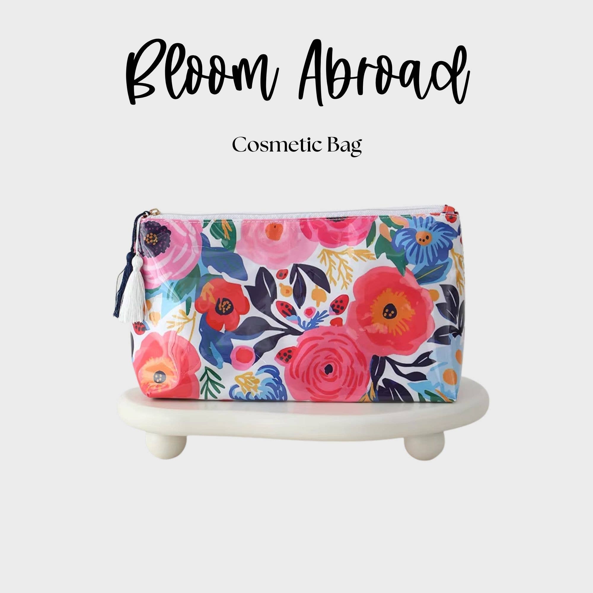 Waterproof Cosmetic Case PVC Make up Bag Bloom Abroad - Premium Cosmetic Bag from Southern My Sass - Just $18.95! Shop now at Pat's Monograms