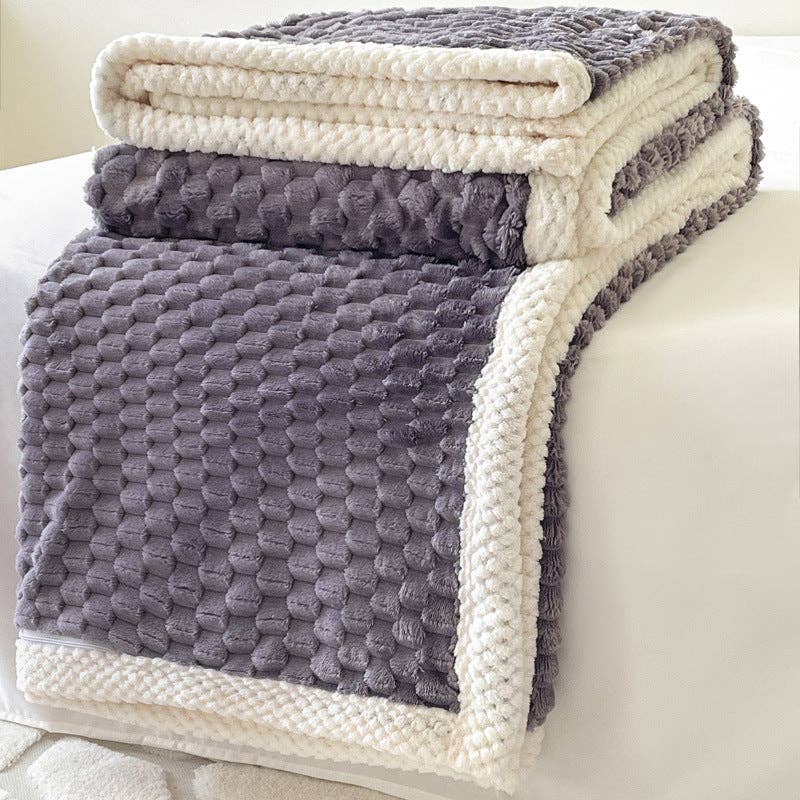 Home Decor Coral Fleece Soft Solid Color Blanket - Premium  from Sweetkama - Just $59! Shop now at Pat's Monograms