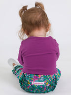 Baby Girls Plum Tart Knit Long Sleeve Ruffle Bodysuit - Premium Baby & Toddler Outfits from RuffleButts + RuggedButts - Just $24.95! Shop now at Pat's Monograms