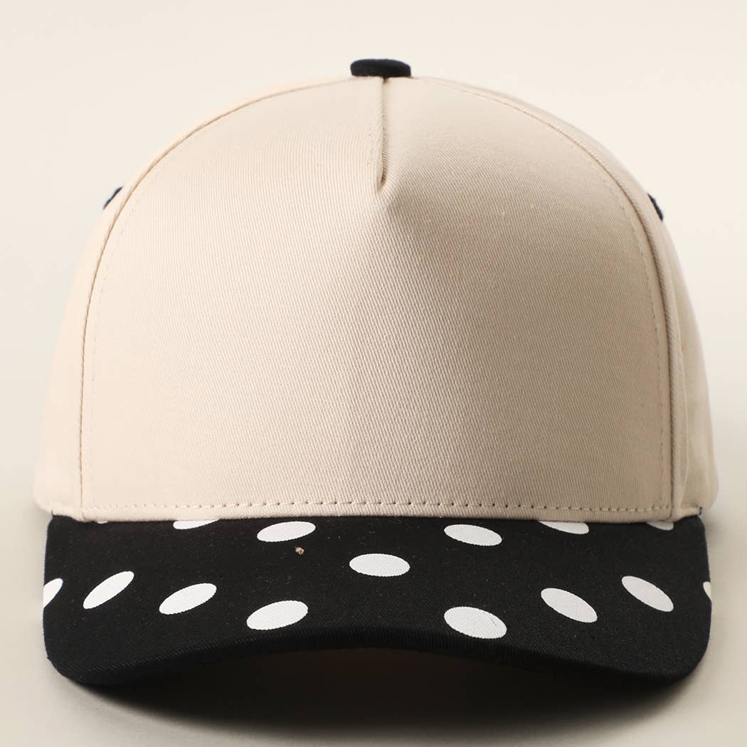 BIG POLKA DOT Brim Two-Tone Trucker Hat — Fashion City