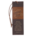 Bookmark Faux Leather Brown Man of God 1 Tim. 6:11 - Premium bookmarks from Christian Art Gifts - Just $5.25! Shop now at Pat's Monograms