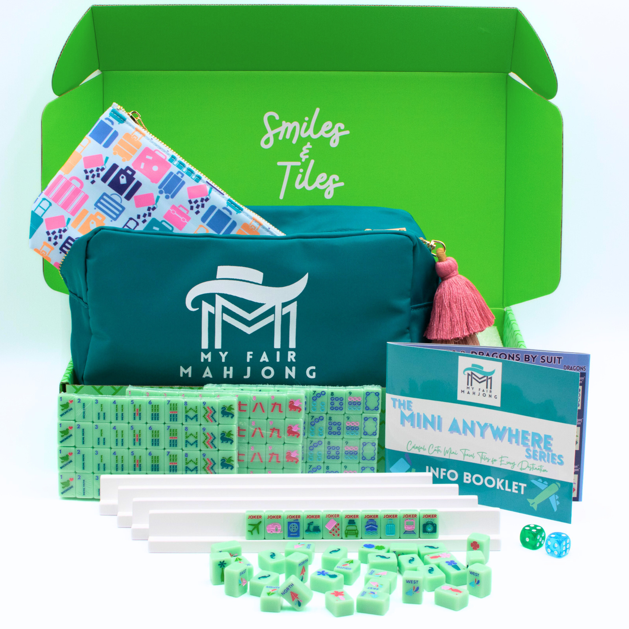 MINI TRAVEL MAHJONG  |  Mini Anywhere Series  |  Green - Premium Mahjong from My Fair Mahjong - Just $195.95! Shop now at Pat's Monograms