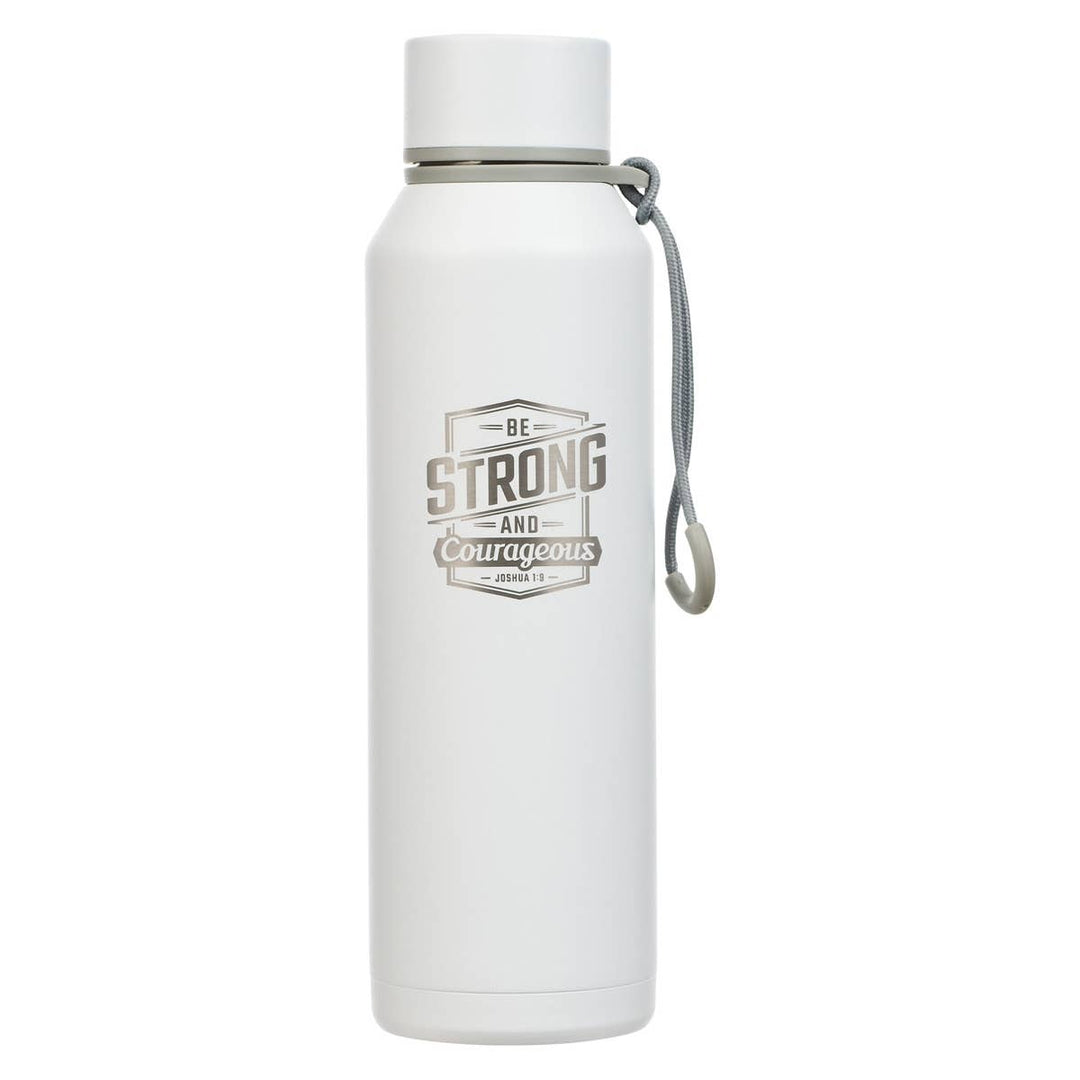 Water Bottle SS Be Strong and Courageous - Premium drinkware from Christian Art Gifts - Just $26.95! Shop now at Pat's Monograms