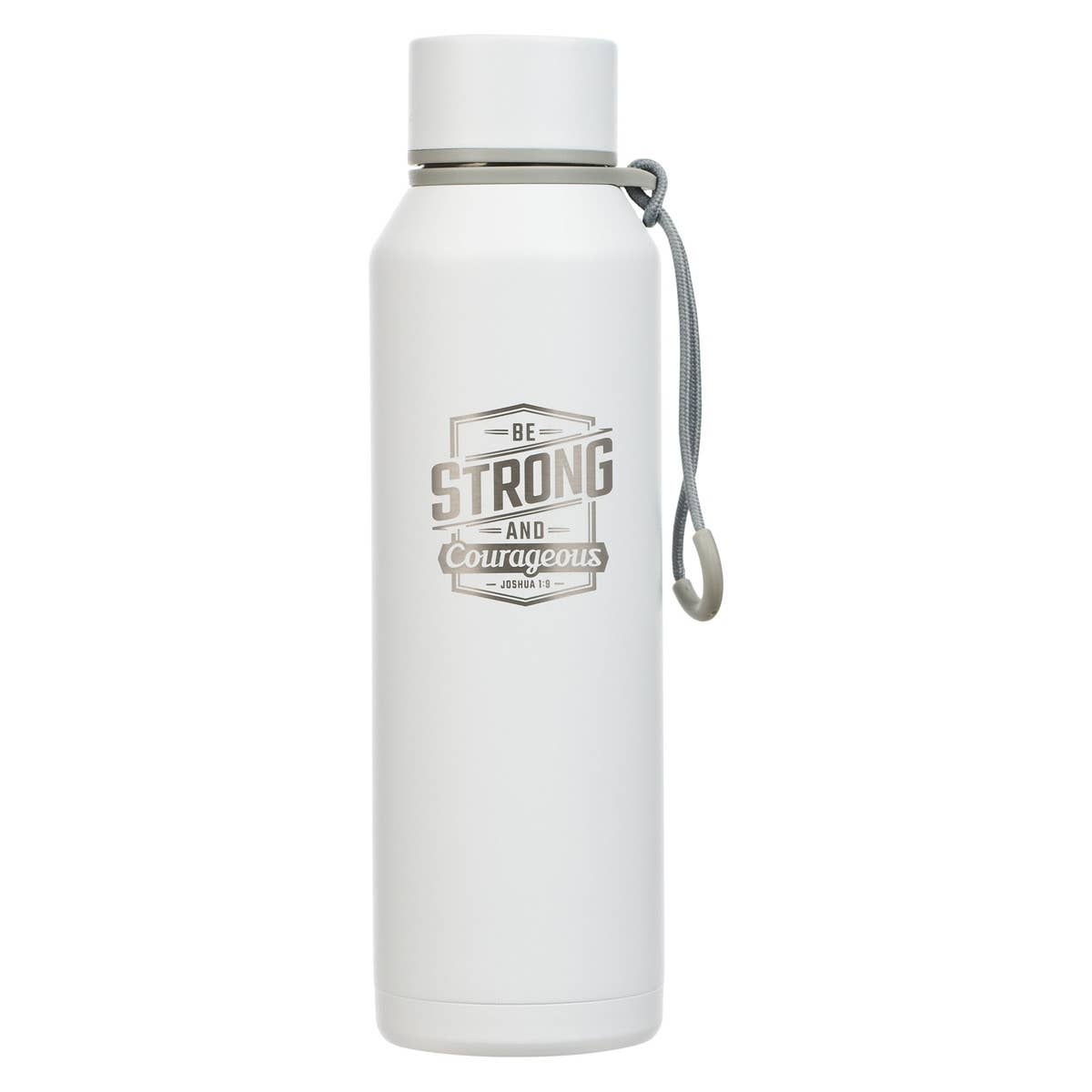 Water Bottle SS Be Strong and Courageous - Premium drinkware from Christian Art Gifts - Just $26.95! Shop now at Pat's Monograms