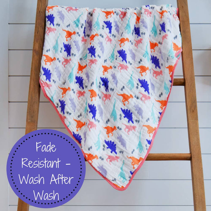 Rawr-Some Girly Baby Toddler Muslin Blanket - Premium Baby Blanket from LollyBanks - Just $29.95! Shop now at Pat's Monograms