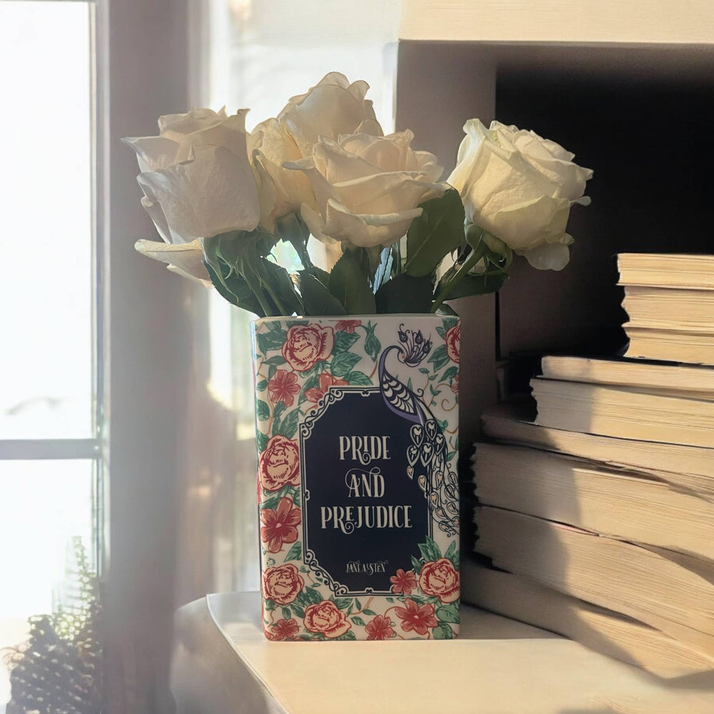 Pride and Prejudice Floral Book Vase - Premium decor from Interiors and Art - Just $42.95! Shop now at Pat's Monograms