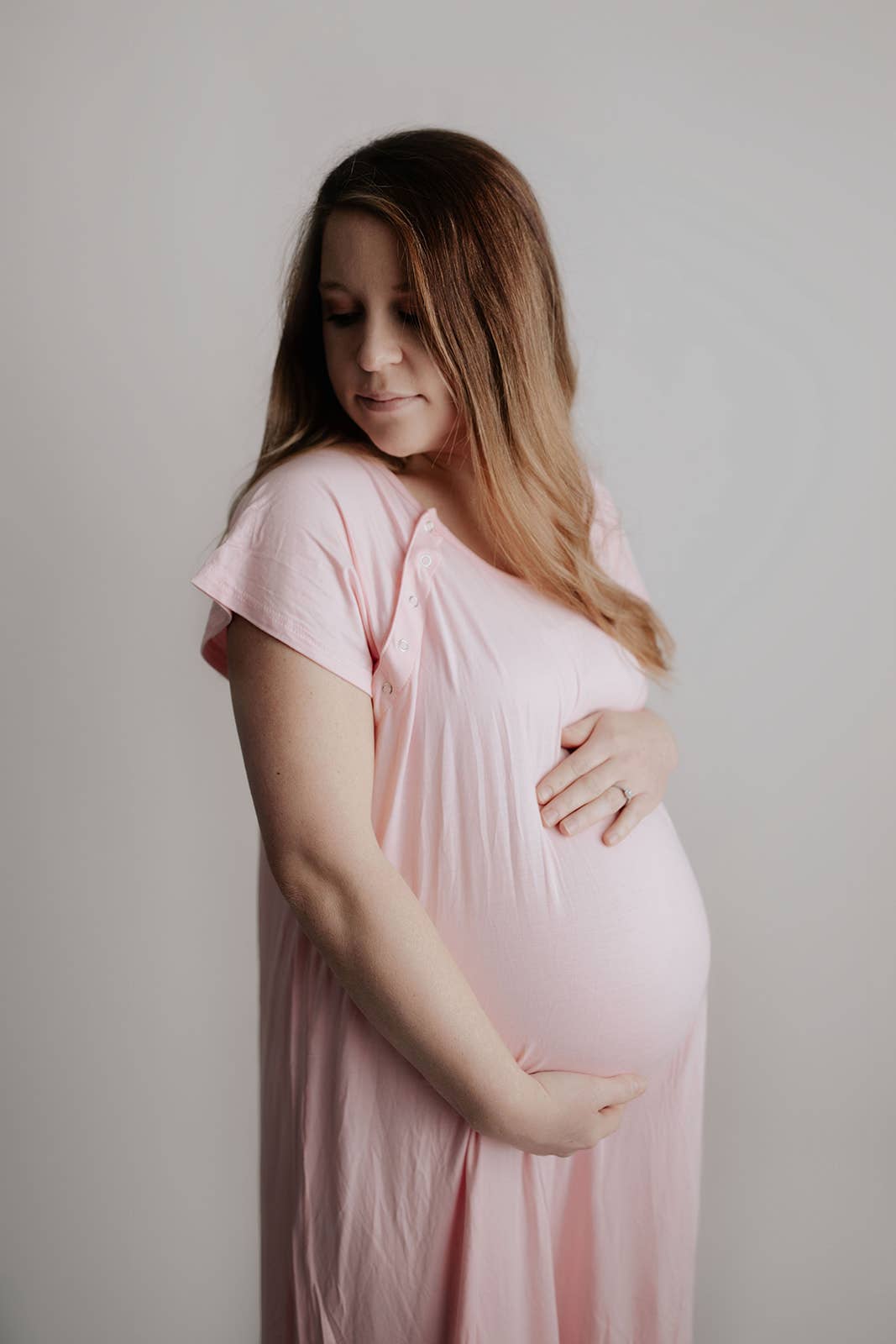 Light Pink Mommy Labor and Delivery/ Nursing Gown - Premium Maternity Clothing from Three Little Tots - Just $34.95! Shop now at Pat's Monograms