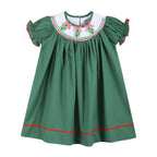 Green Christmas Tree Smocked Bishop Dress - Premium Baby & Toddler Dresses from Lil Cactus - Just $38.95! Shop now at Pat's Monograms