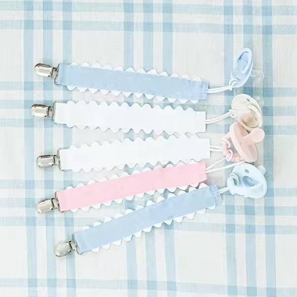 Pacifier Clip, Monogram-able Assorted Colors - Premium Baby Accessories from Zsa Zsa & LoLLi Monogram Blanks - Just $6! Shop now at Pat's Monograms
