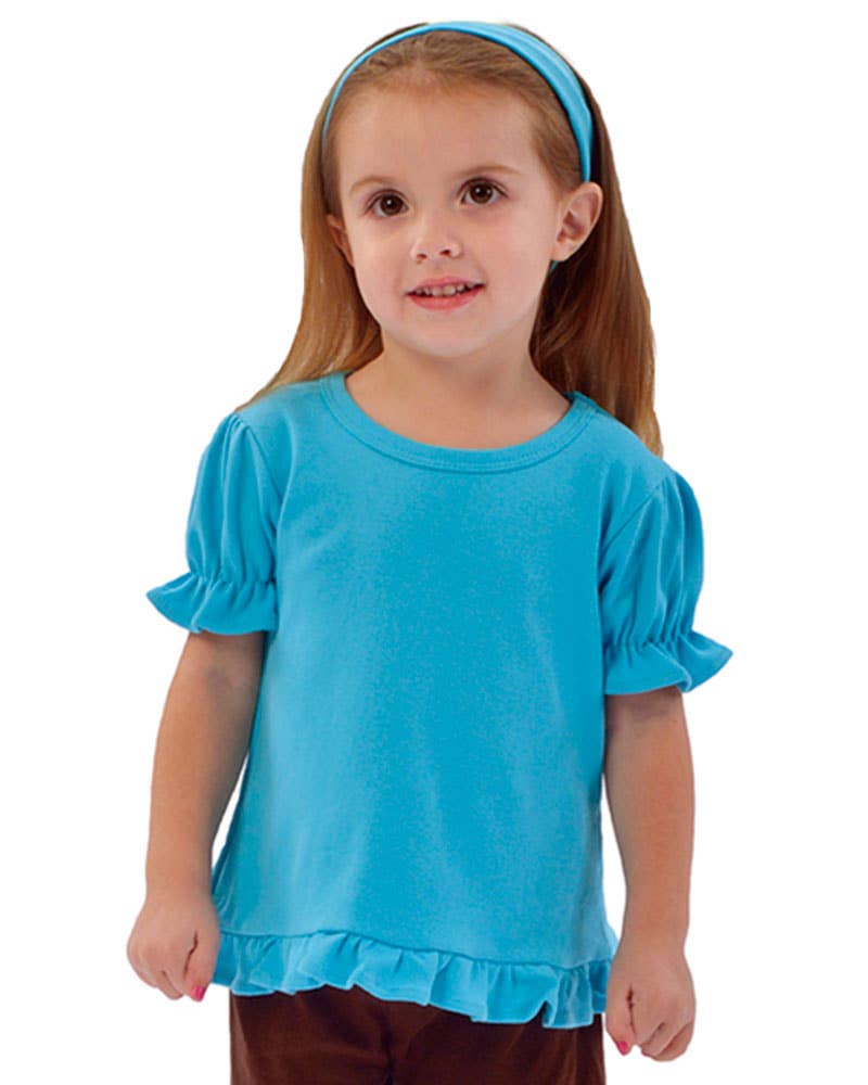 Infant Toddler Short Sleeve Girls Ruffle Top Blank Frill Tee - Premium Baby & Toddler Tops from MONAG - Just $15! Shop now at Pat's Monograms