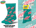 Mountain Dew Baja Blast Novelty Crew Socks - Premium socks from Crazy Socks - Just $8! Shop now at Pat's Monograms