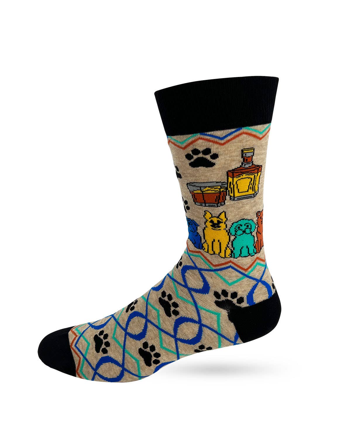 It’s Not Drinking Alone if the Dog is Home Men's Novelty Crew Socks - Premium Socks from Fabdaz - Just $11.95! Shop now at Pat's Monograms