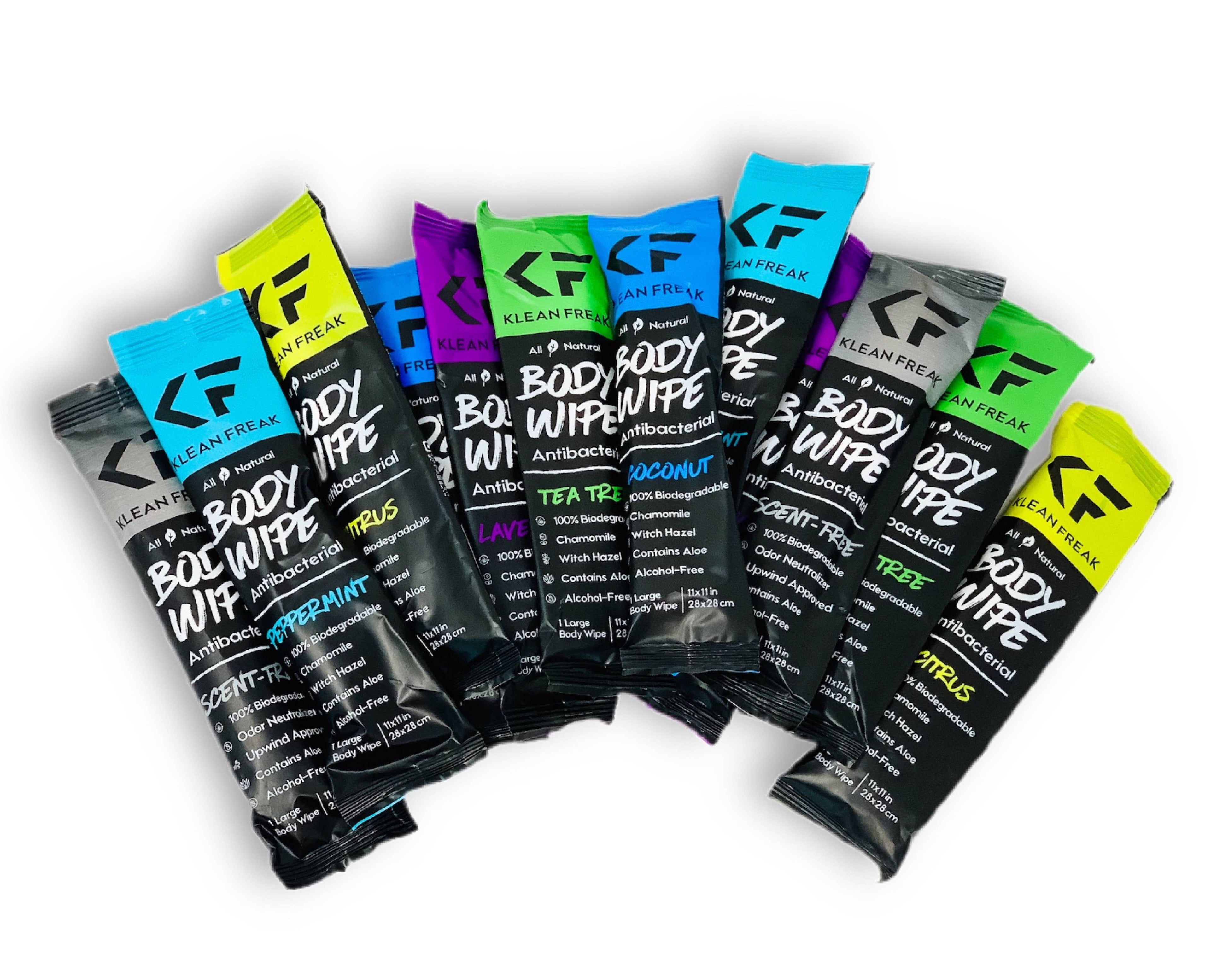 Mixed - 2 of Each Scent - Premium Body Wipe from Klean Freak - Just $15! Shop now at Pat's Monograms