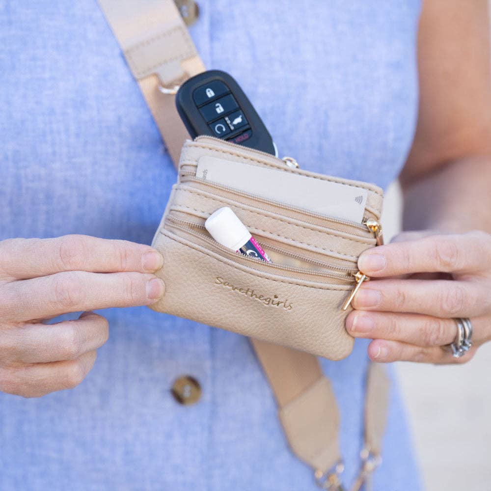 Clip & Go Strap with Pouch - Neutral Collection - Premium phone accessories from Save The Girls - Just $23.95! Shop now at Pat's Monograms