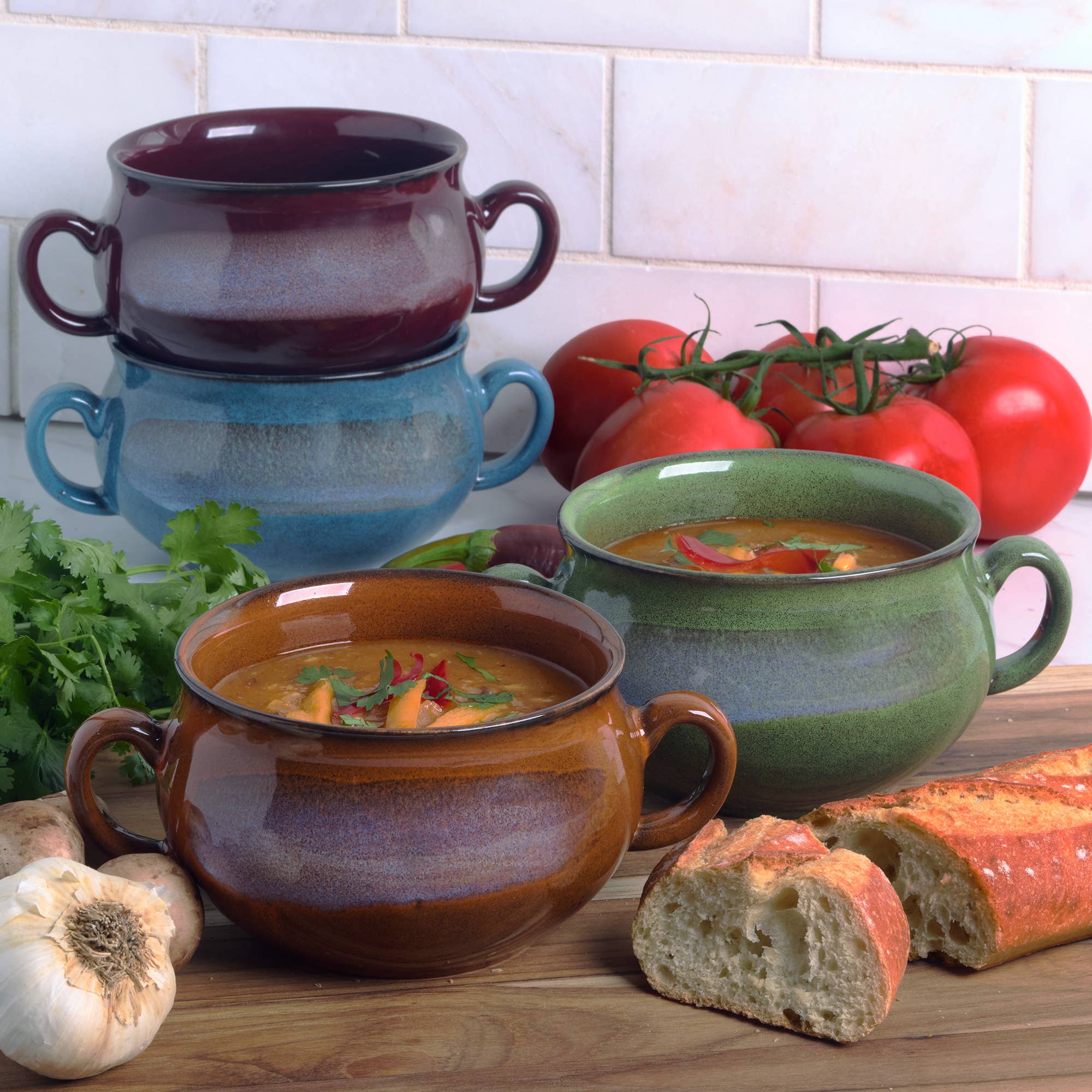 Stoneware 24oz Reactive Glaze Soup Crocks - Premium gift item from Certified International - Just $12.95! Shop now at Pat's Monograms