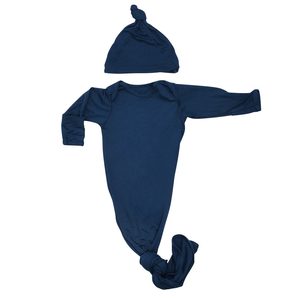 Navy Blue Knotted Gown - Premium  from Three Little Tots - Just $26.95! Shop now at Pat's Monograms