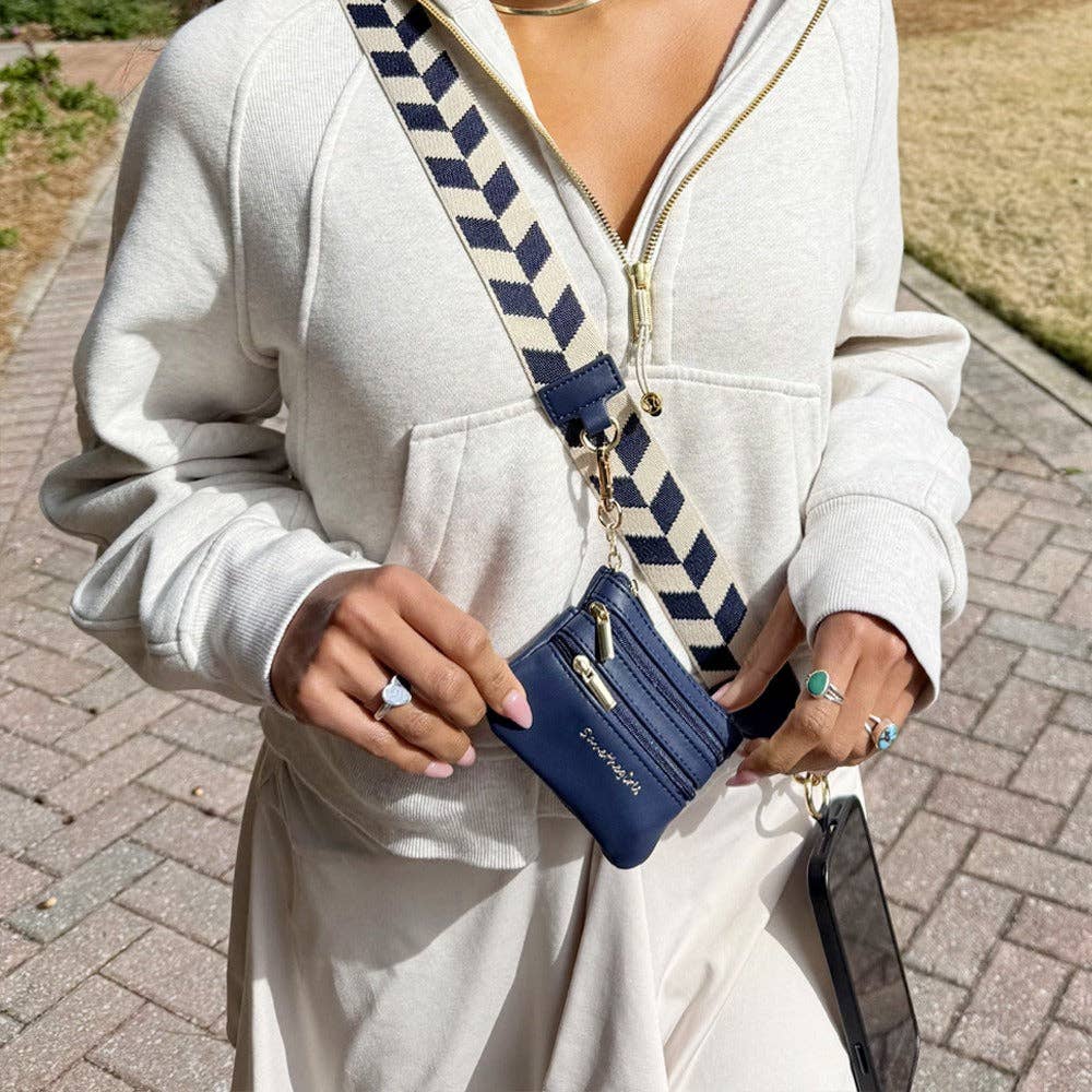 Clip & Go Strap w/Zippered Pouch Chevron - Premium Accessories from Save The Girls - Just $31.95! Shop now at Pat's Monograms