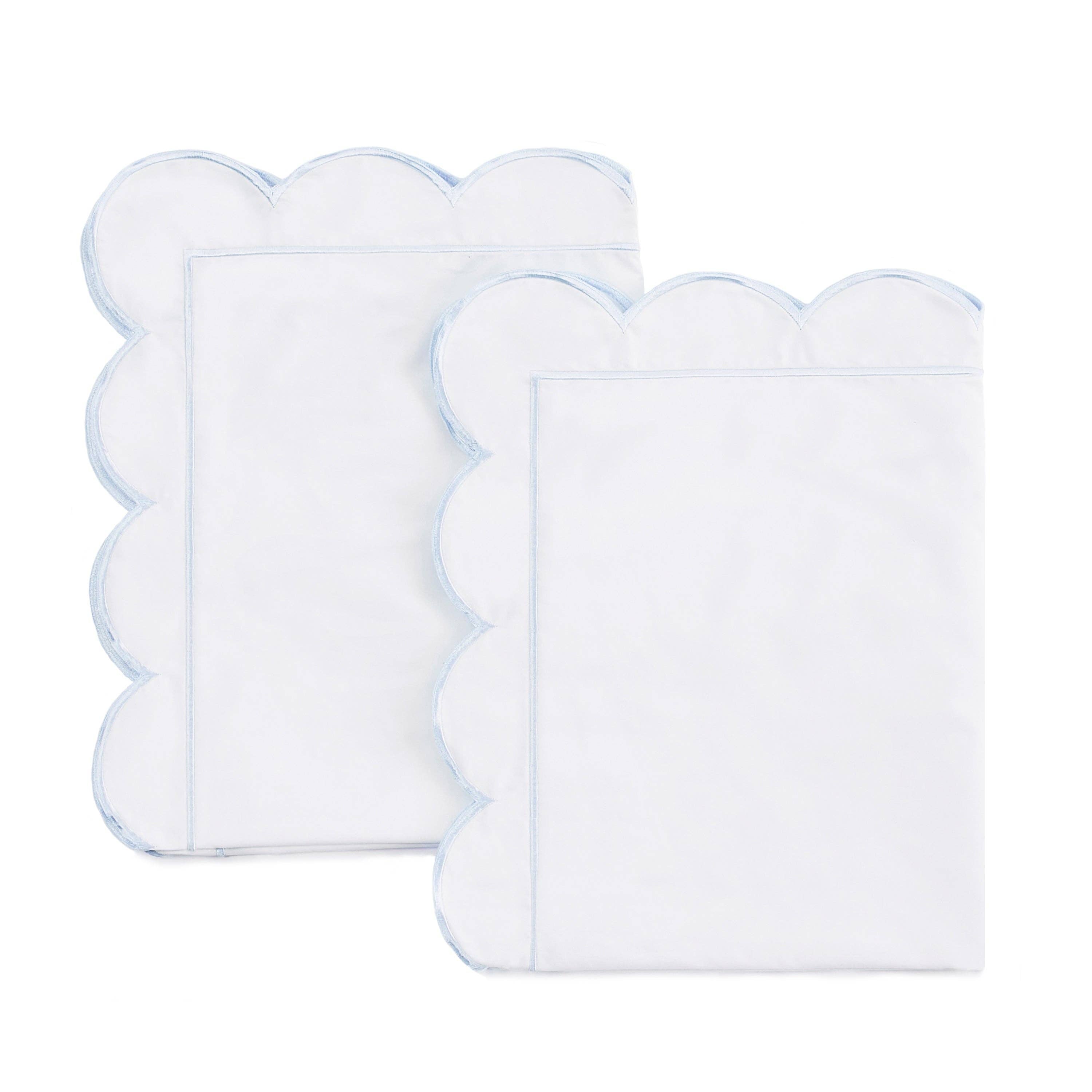 Scallop Frame Embroidered Cotton Percale Euro Sham - Premium Home Textiles from Mélange Home - Just $48.95! Shop now at Pat's Monograms