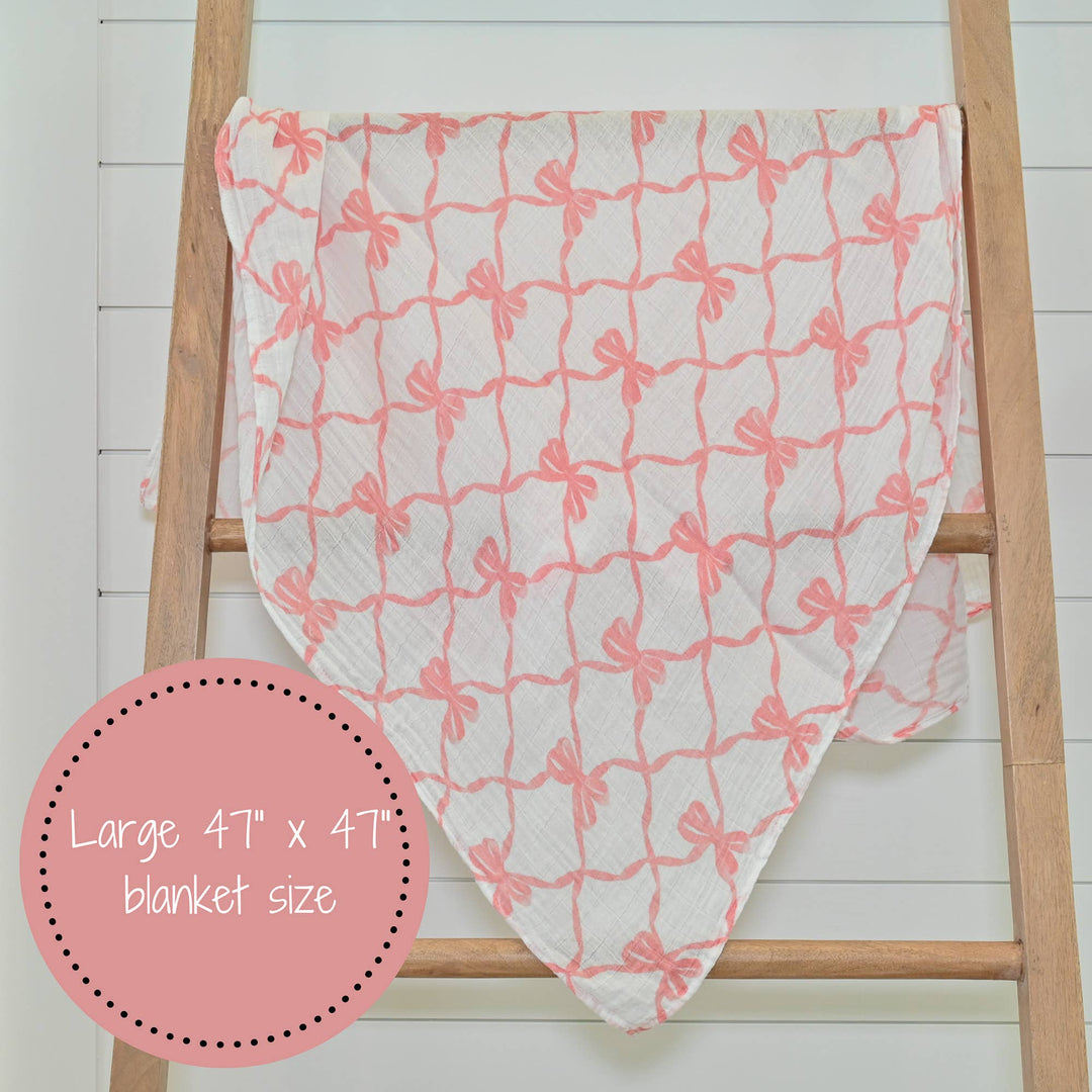 Beautiful Bows Baby Swaddle Blanket - Premium Swaddle from LollyBanks - Just $19.95! Shop now at Pat's Monograms