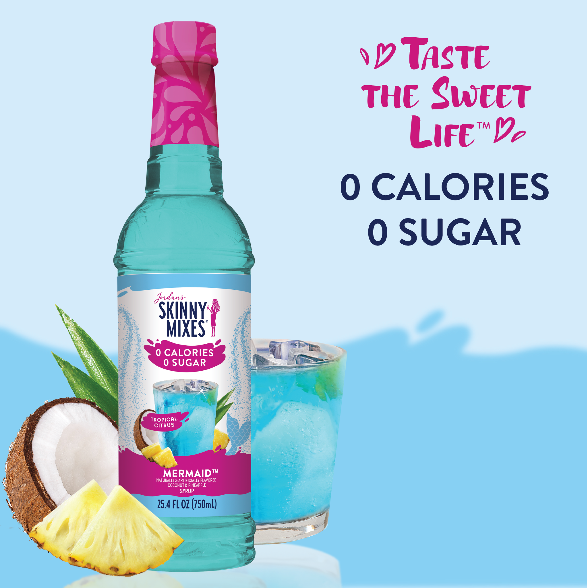 Sugar Free Mermaid™ Syrup - Premium drink mix from Jordan's Skinny Mixes - Just $9.59! Shop now at Pat's Monograms
