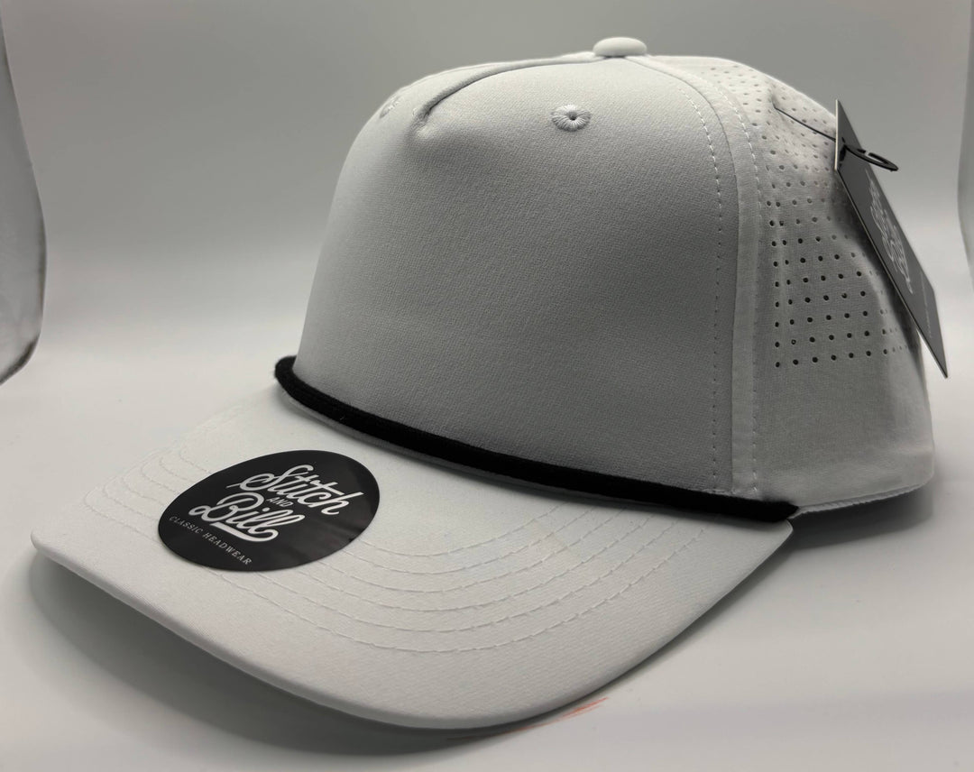 Performance 5 Panel Rope Baseball Cap Air Flow - Premium Headwear from Stitch and Bill - Just $10! Shop now at Pat's Monograms