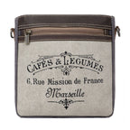 Canvas & Leather Women Crossbody - Silver/Davy's Gray - Premium  from Sixtease Bags USA - Just $34.95! Shop now at Pat's Monograms