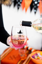 Witch Way to the Booze Halloween Stemless Wine Glass - Premium drinkware from Pearhead - Just $7.95! Shop now at Pat's Monograms