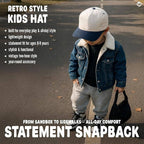 Kids Two Tone Vintage Cap - Navy/Beige - Premium Trucker Cap from Funky Junque - Just $15.95! Shop now at Pat's Monograms
