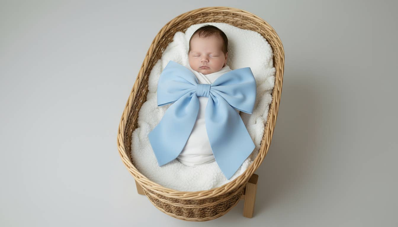 Newborn Swaddle Sash-Cotton Maternity Sash with Big Bowknot - Premium Baby Accessories from Morxy LLC - Just $24.95! Shop now at Pat's Monograms