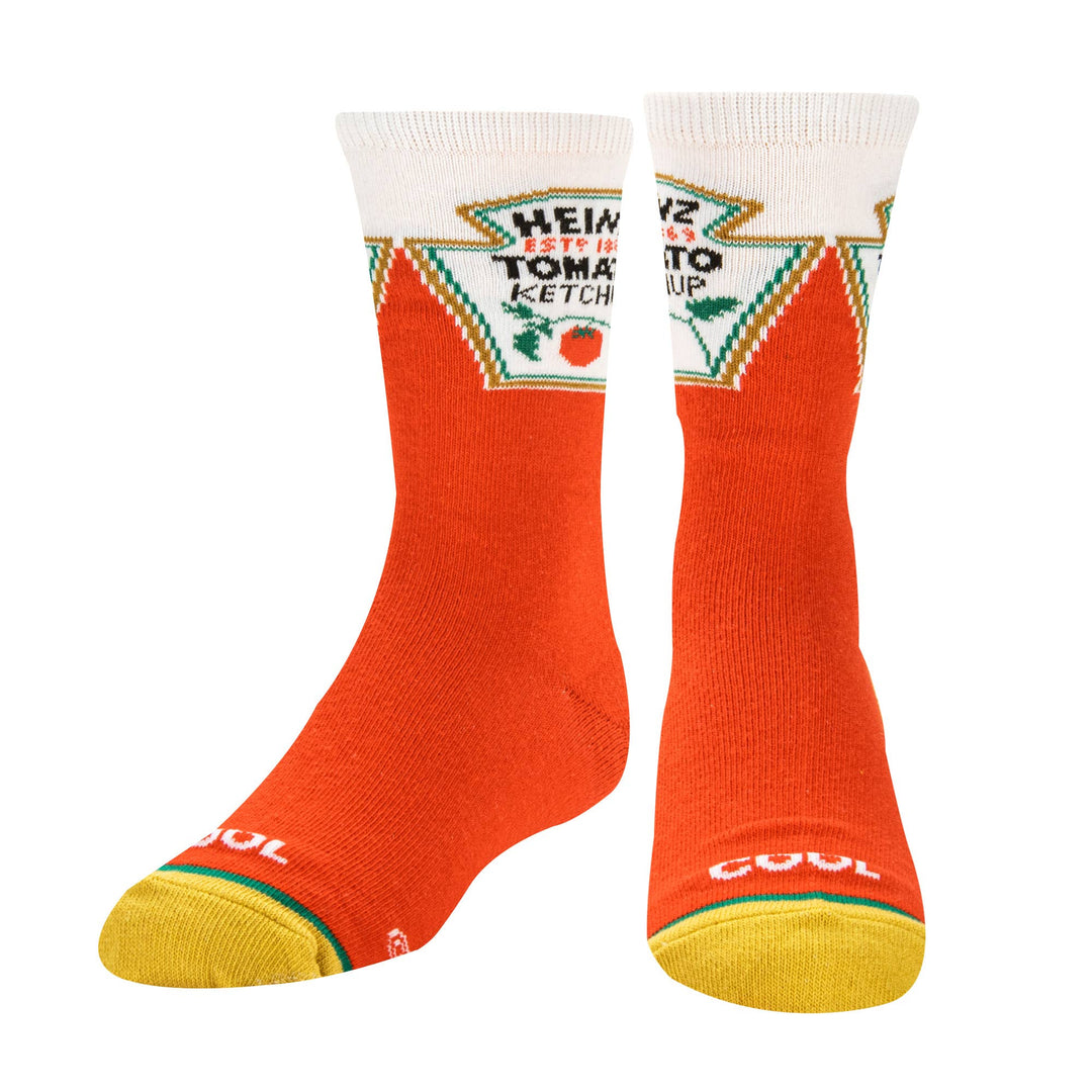 Heinz Ketchup - Kids 7-10 Crew - Premium Socks from Cool Socks - Just $8! Shop now at Pat's Monograms