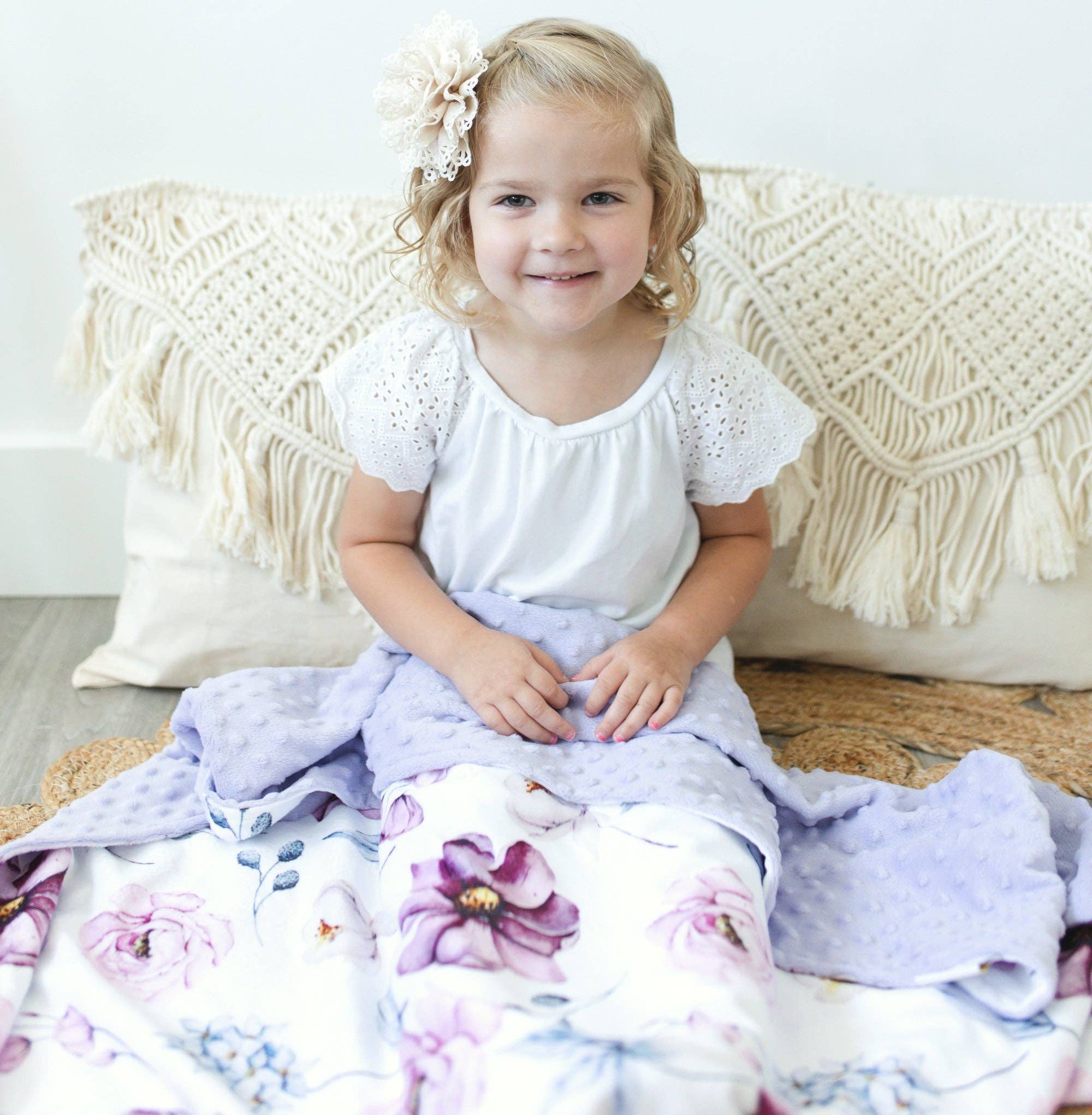 Baby & Toddler Minky Blanket - Vintage Floral - Premium Baby Accessories from Honey Lemonade - Just $36.95! Shop now at Pat's Monograms