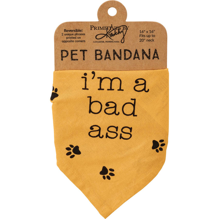 Bad Ass/Love to Cuddle Small Pet Bandana - Premium Dog Bandana from Primitives by Kathy - Just $12.65! Shop now at Pat's Monograms