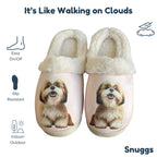 Shih Tzu Tan and White Snuggs Slipper - Comfy - Pet lovers - Premium Slippers from E&S Pets - Just $24.95! Shop now at Pat's Monograms