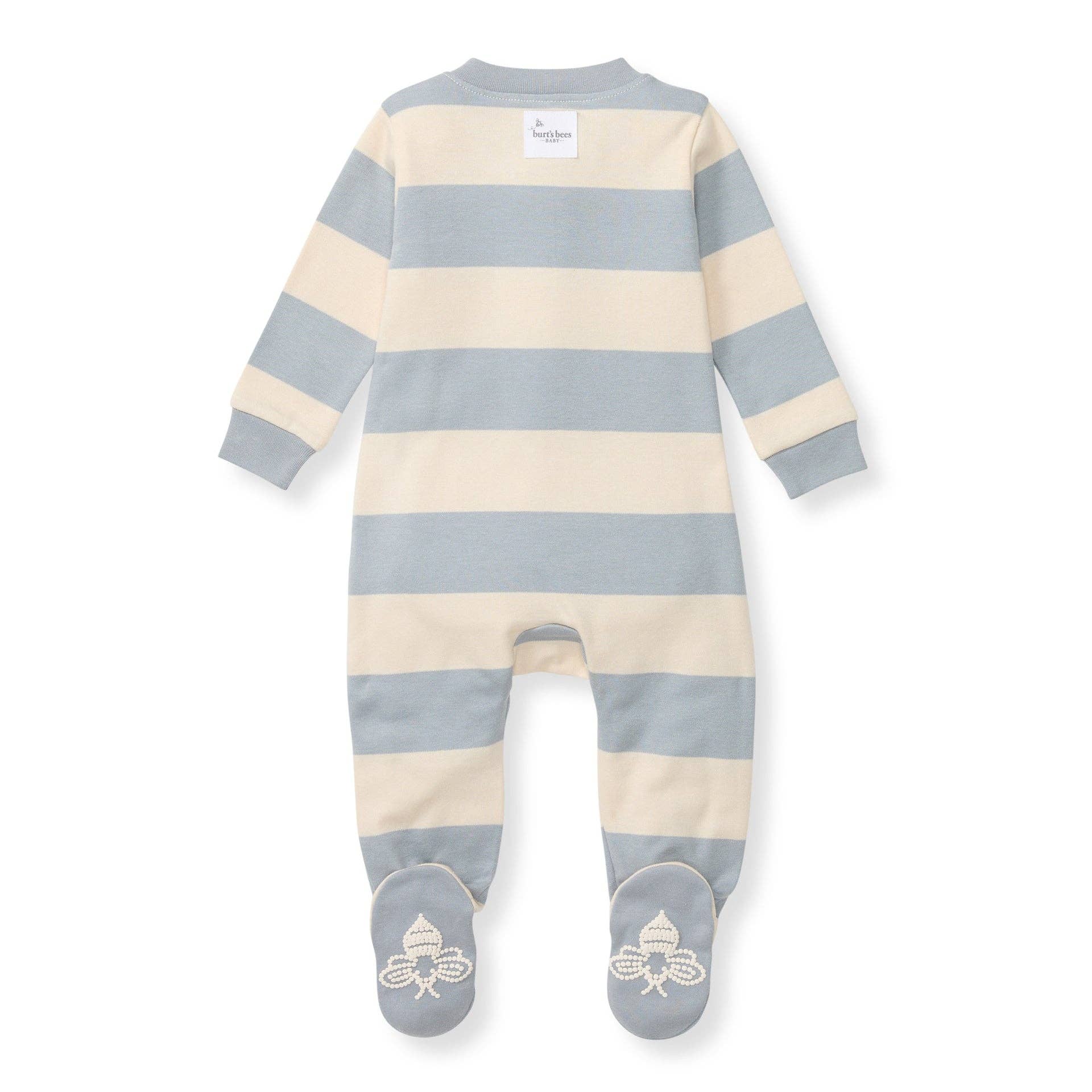 Rugby Stripe Organic Cotton Sleep & Play - Quarry - Premium Baby & Toddler Outfits from Burt's Bees Baby - Just $14.95! Shop now at Pat's Monograms