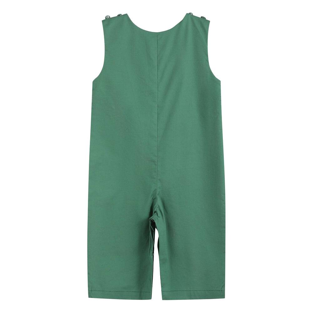 Green Santa Car Christmas Smocked Overalls - Premium Baby & Toddler Outfits from Lil Cactus - Just $36.95! Shop now at Pat's Monograms