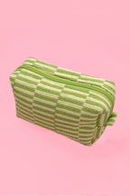 CHECKER MAKEUP COSMETIC POUCH BAG - Premium Cosmetic Bag from JOSSLYN by Wall to Wall - Just $7.45! Shop now at Pat's Monograms