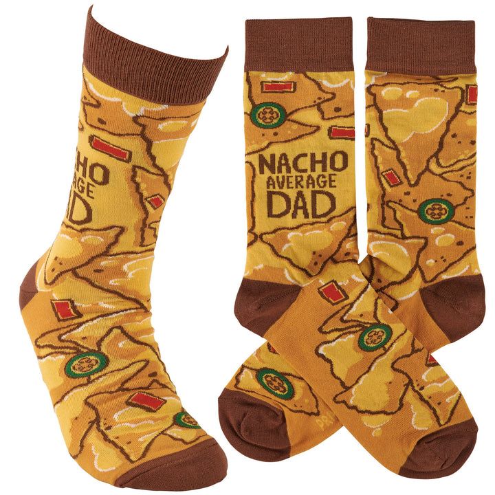 Nacho Average Dad Socks - Premium socks from Primitives by Kathy - Just $11.50! Shop now at Pat's Monograms