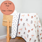 Adorable Dog Baby Toddler Muslin Blanket - Premium Baby Blanket from LollyBanks - Just $29.95! Shop now at Pat's Monograms
