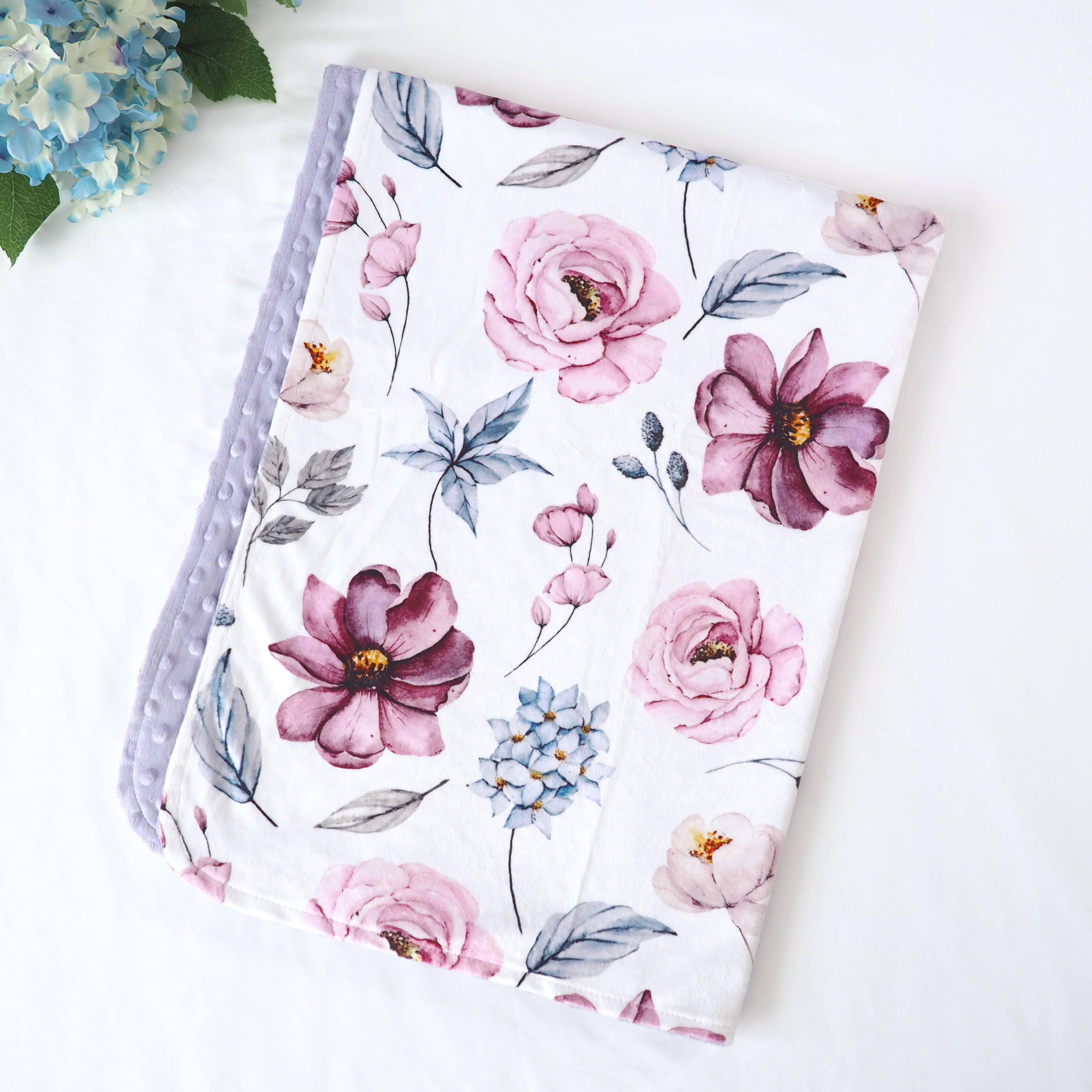 Baby & Toddler Minky Blanket - Vintage Floral - Premium Baby Accessories from Honey Lemonade - Just $36.95! Shop now at Pat's Monograms