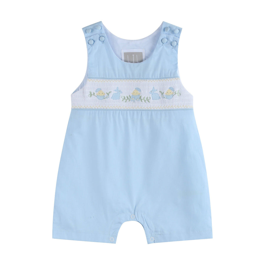 Light Blue Easter Smocked Shortalls - Premium Baby & Toddler Outfits from Lil Cactus - Just $38.95! Shop now at Pat's Monograms