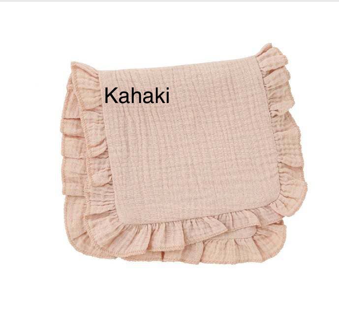 Muslin Ruffle Burp - Baby Gift, Shower Gift, Newborn - Premium Baby Accessories from Zsa Zsa & LoLLi Monogram Blanks - Just $9.95! Shop now at Pat's Monograms