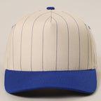 Two-Tone Pinstripe Canvas Trucker Hat - Premium  from Fashion City - Just $15! Shop now at Pat's Monograms