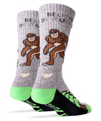 Believe | Men's Bigfoot Athletic Funny Crew Socks - Premium Socks from Oooh Yeah/Sock It Up/Oooh Geez Slippers - Just $11.95! Shop now at Pat's Monograms