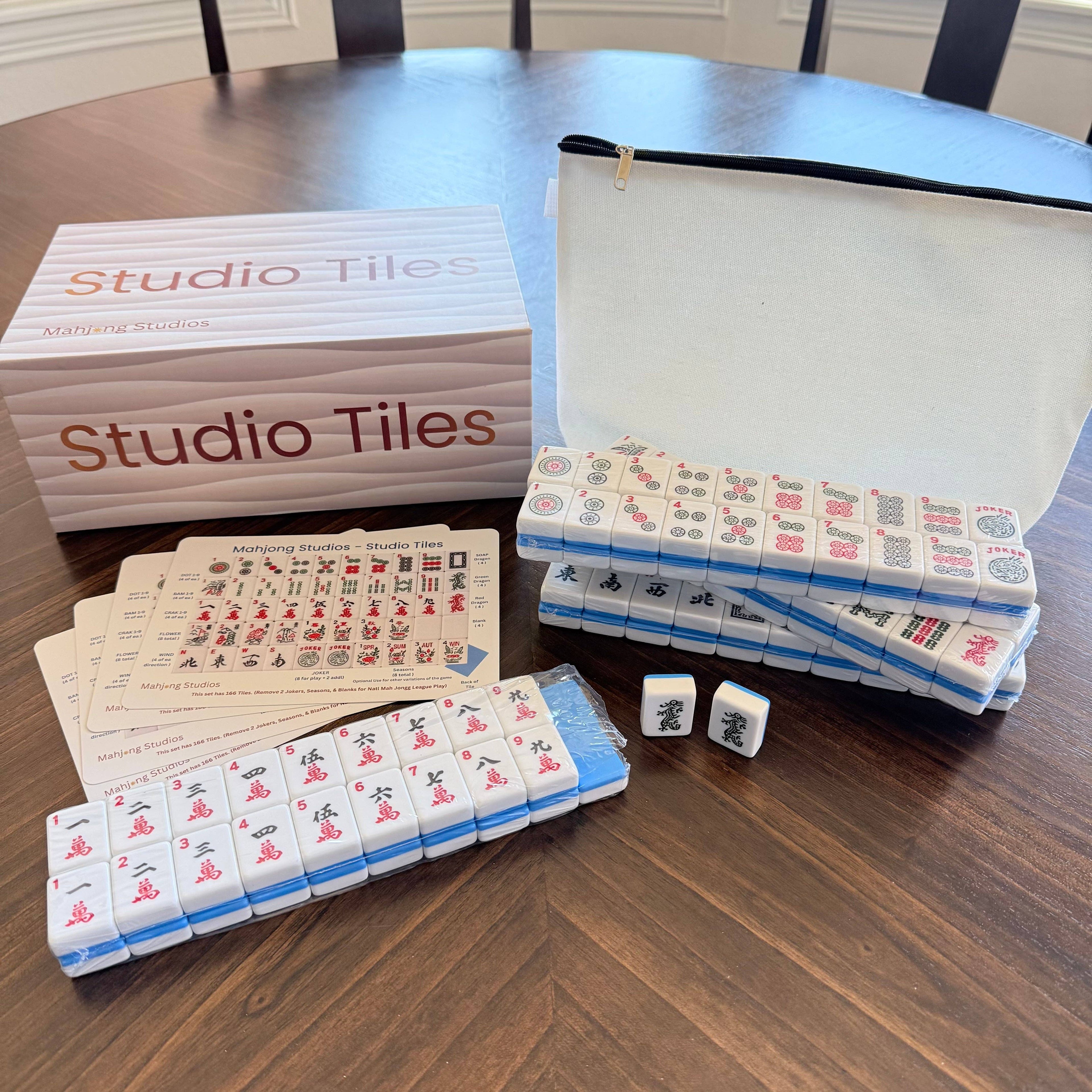 Mahjong Bundle – American Mahjong Tile Set (166 Tiles) 2-Color Blue, Studio Tiles - Premium Mahjong from Mahjong Studios - Just $129.95! Shop now at Pat's Monograms