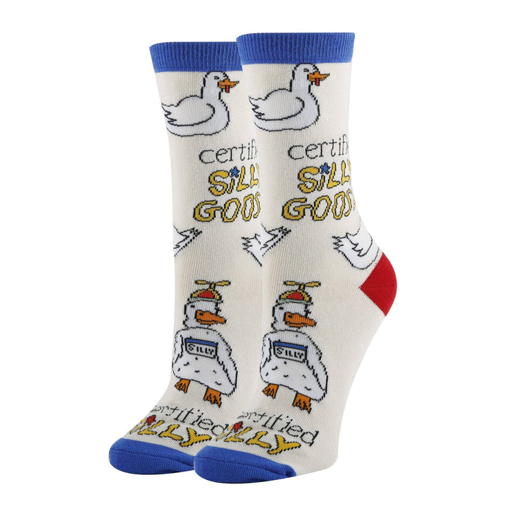 Silly Goose | Women's Funny Cotton Crew Socks - Premium Socks from Oooh Yeah/Sock It Up/Oooh Geez Slippers - Just $11.95! Shop now at Pat's Monograms