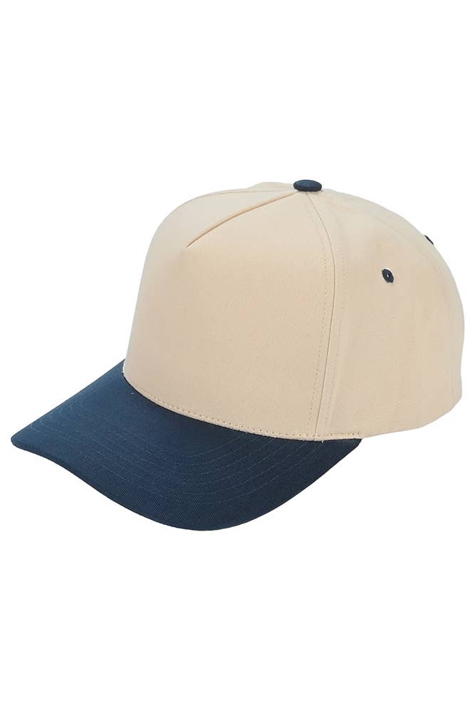 C.C Two Tone Canvas Trucker Hat Baseball Cap - Premium baseball cap from Hana - Just $12! Shop now at Pat's Monograms