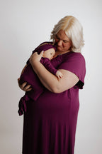 Plum Purple Maternity Labor and Delivery/ Nursing Gown - Premium nursing & Feeding from Three Little Tots - Just $36.95! Shop now at Pat's Monograms