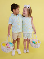 Baby Boys Chirping Chicks Gingham Cotton Gauze Button-Up Romper - Premium Baby & Toddler Outfits from RuffleButts + RuggedButts - Just $42.95! Shop now at Pat's Monograms
