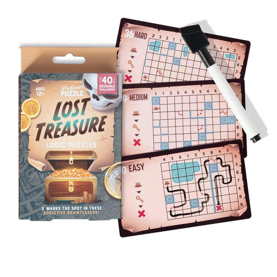 Lost Treasure Logic Puzzles - Premium gift item from Professor Puzzle USA, Inc. - Just $7.95! Shop now at Pat's Monograms