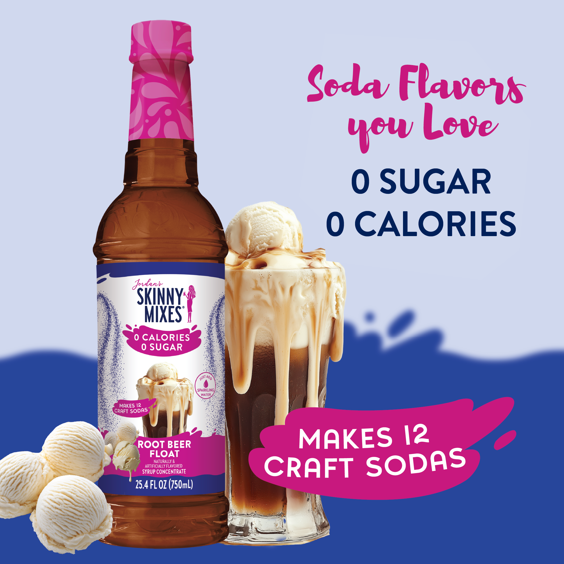 Sugar Free Root Beer Float Syrup - Premium drink mix from Jordan's Skinny Mixes - Just $9.59! Shop now at Pat's Monograms
